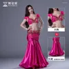 Stage Wear Bellydance Rhinestone Lace High Quality Performance Costume Belly Dance 2pcs Set For Women/female Dancers Bra Skirt QC2799
