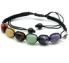 Strand 2023 Natural Stone Quartz Crystal 7 Chakra Reiki Healing Bracelet Irregular Beads Handmade String Rope Adjustable Women