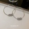 Baumelnde Ohrringe 55 mm trendiger Kristallkreis-Reifen für Frauen, die vergoldeten Mode-Geschenk-Schmuck baumeln