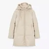 Trenchs pour femmes Parkas à capuche lâches femmes mode Beige cuir PU côté fermeture éclair fendu longues vestes en coton dames