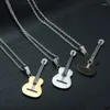 Подвесные ожерелья 2023 Дамская мода Творческая гитара Форма Мужчины или Женщины Ювелирные изделия Хип -хоп музыкальные сети ожерелье
