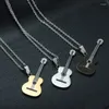 Pendentif Colliers 2023 Dames Mode Creative Guitare Forme Hommes Ou Femmes Bijoux Hiphop Musique Chaînes Collier