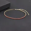 Kedjor aibef glänsande lyxiga strass justerbar länk halsband guld pläterade 7 färger tenniskedjan choker smycken älskare vän kvinnliga gåvor