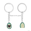 Oorbellen ketting mode schattige avocado -vorm hanger voor vrouwen meisje fruitketens charmes feest sieraden drop levering sets dhgarden dh6bw