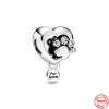 925 sterling silver charms for pandora jewelry beads Sparkling Love You Mum Infinity Heart Charm Beads Beads