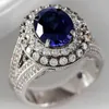 Vintage 2ct AAAAA CZ SPECTION RING RING RING Золотое обручальное обручальное обручальное обручальное кольца для женских свадебных ювелирных украшений