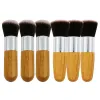 Professionell bambu Foundation Brush Powder concealer Blush Liquid Foundation vinklad platt bas flytande kosmetika