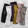 Footies coton peigné couleur bonbon printemps automne Double aiguille respirant chaud bébé bas bas pantalon garçon fille collants