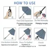 Umbrellas Fully Automatic Men Women Strong Frame 10Ribs Three Folding Windproof Big Parasol Portable Resistant Umbrella for Rain 230510