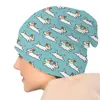 Boinas lindo Jack Russell Terrier corriendo perro Bonnet Homme Hip Hop sombrero de punto para hombres mujeres invierno gorros cálidos gorras