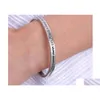 Bangle Serenity Prayer Cuff Bracciale placcato argento in una confezione regalo Amore per le donne Fabbrica Design esperto Qualità Ultimo stile O9943526 Dr Dhkmp