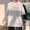 Herr t shirts sommar män koreanska mode harajuku grafiska herrar svart casual streetwear bomull tees manliga hip hop tshirts överdimensionerade 5xl