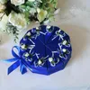 Emballage cadeau délicat bleu/rouge Triangle boîtes à bonbons de mariage gâteau créatif en forme de chocolat emballage boîte fournitures