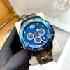 Titta på Quartz Mens Watches 42mm Silver Wristband Waterproof All rostfritt stål Armband Fashion Designer Wristwatch Long10