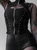 Canottiere da donna Camis AltGoth Dark Gothic Vintage Bandage Vest Donna Harajuku Punk Grunge Halter Corsetto Emo Alternative Streetwear Rave Outfit 230510