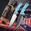 High Quality M35 Strong Survival Straight Knife Z-wear Stone Wash Drop Point Blade Full Tang Blue G10 Handle Outdoor Fixed Blade Tactical Knives with Kydex