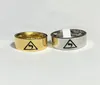 Stainless Steel Masonic 14 Degree Scottish Rite Yod ring Gold Silver Fraternal Association Masons Signet Rings Engrave VIRTUS JUNXIT MORS NON SEPARABIT 8MM width