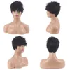 Nxy Cheveux Perruques Sans Colle Perruque Humaine Afro Crépus Bouclés pour Femmes Courte Vague Profonde avec Une Frange Perruque Cheveux Humain 230619