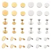Stud Earrings Kissitty 36Pcs Ion Plating Stainless Steel Earring Finding With Hole And Flat Plate For Women Jewelry Gift