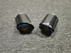 1 PCS Glossy Carbon Fiber Exhaust Pipe Muffler Tips with REMUS Logo Blue Steel Car Exhaust System