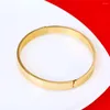 Bangle Simple Smooth Couple Jewelry Small Size Girls Gold Color Lover Plain Bracelets Bangles