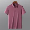 Herren Polos Ice Silk Polo Herren Nahtlose Herren Kurzarm Poloshirt High-End Casual Sommer Schnell trocknend T-Shirt Marke Herren Kleidung Luxus 230510