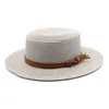 Chapéu de palha retrô britânico para homens e mulheres viagens de verão chapéu de sol plana top top moda versátil casual