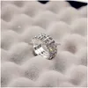Cluster Ringe Mode Reihen Colorf Kristall Strass Einstellbar Funkelnd Glänzend 3 Elastische Ring Für Frauen Braut Jewe Dhgarden Dhlaw