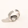 Не выцветающие ювелирные изделия Ретро Дизайнерские кольца Серебряное кольцо Тонкое кольцо на палец Роскошные женщины любят свадебные ювелирные изделия Аксессуары Wholes299e