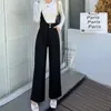 Pantalon femme 2023 automne épaissi coréen ample irrégulier drapé costume jambe large tempérament mode bandoulière pour les femmes