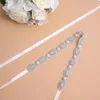 Wedding Sashes Nzuk Sparkly Crystal Bruid Belt Rhinestone Sash dames formele jurken voor feestdecoratie