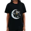 T-shirts pour hommes XINYI Kaus Pria 100 Katun Kasual Lucu Desain Astronot Cetak Longgar Leher o untuk Lengan Pendek T-shirt Atasan 230510