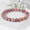 Strand Stretche 8mm Matte Stone Gem Bead Armband Natural Dull Polish Elastic Cord Pulserase Yoga Jewelry Gift Wholesale