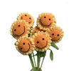 Dekoratif Çiçekler El Knited İplik Tığ işi gül ayçiçeği papatyası Daisy Lale Yapay Buket Sevgililer Günü Hediye Ev Dekor