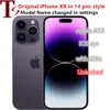 Äkta Apple iPhone XR i iPhone 14 Pro Style Phone 4G LTE Unlocked Coming with 14Pro Box Sealed 3G RAM 256 GB ROM OLED SMARTPHONE MED BATTERY 100% LIV