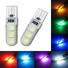 New Silicone W5W LED LED 5W5 12V 7000K 6 SMD T10 LED CAR Interior Dome Reading Light Auto Wedge Side LICENT