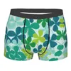 Unterhose Türkis Clovers St.Patrick Herren Unterwäsche Höschen Männlich Doppelseitig Bedruckt Weiche Maschinenwäsche Polyester Shorts