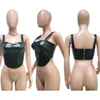 Women's Tanks Camis CM.YAYA Women Solid Sleeveless Faux Leather PU Tank Tops Fashion Tunic Crop 230510