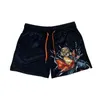 Shorts masculinos de anime shorts harajuku beia calça curta simples estilo diabo frutas 3d shorts estampados anime truncos de natação para homens grandes dimensões 6xl preto 230510