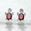 Stud Earrings Fashion Tortoise CZ Screw For Daughter Girls Vintage Colored Wedding Jewelry Gift Accessories