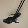 mode kvinnors designer sandal kil hög klack sexig sandaler sommar damer klänning skor hög kvalitet äkta verkligt läder casual märke 10a storlek 35-41 med ruta 10a