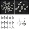 Charms 500Pcs Antique Sier Glue On Heart Bails Jewelry Scrabble Earring Glass Tiles Pendants For Making 19X9Mm Drop Delivery Finding Dhbyi