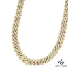 Men Hip Hop Jewelry 17mm Cuban Chain Necklace Gold Iced Out Cuban Link Chain Necklace Natural Diamond Cuban Chain