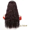 Synthetic Wigs AILIADE Wavy Corn Curls Long Hair Clip In Natural Dark Brown Blonde