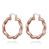 Hoop Huggie Fabrik Großhandel 18 Karat vergoldet Rose Frau Ohrringe Mode Party Schmuck Geburtstagsgeschenke Top Qualität Drop Lieferung Dh12Q