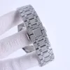 Ręcznie robione pełne diamentów zegarki męskie automatyczne zegarki mechaniczne 41 mm ze stalową stalą 904L Montre de Luxe Di Lusso