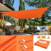 Cień 5m 16 stóp 185GSM Waterproof Waterproof Sunshade Sail for Outdoor Garden Beach Camping Patio Basen Balcynatak 230510