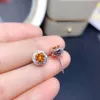 Flower cut 1ct Topaz Stud Earring 100% Real 925 sterling silver Jewelry Engagement Wedding Earrings for Women Bridal Gift