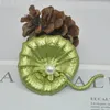 Brooches YDGY Freshwater Pearl Lotus Leaf Brooch Needle Woman Sweater Accessories Baking Paint Green Retro