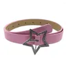 Ceintures Cowgirl Taille Chaîne Casual Star-Buckle Vintage Ceinture Lady Ceinture Goutte